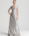 David Meister Gown - Cap Sleeve Sequin