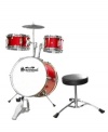 The perfect instrument for a Junior Rock Star who is not quite ready for a full-sized drum set. It delivers great sound and incorporates the same features as a professional drum set. The Tom , Snare, and Bass Drums have adjustable height, angle, and tilt, allowing the set to grow with your child. Made of rugged hardwood shells and sturdy chrome-plated steel hardware, this exceptional product is from Schoenhut, celebrating over 135 years of producing high quality musical instruments.