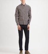 A richly, sophisticated plaid is shaped in fine cotton for an updated classic look.ButtonfrontButtoned down collarCottonMachine washImported