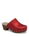 These UGG® clogs deliver classic fall style with cool metallic studs in a juicy red hue.