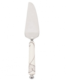 Plate wedding cake with True Love. Featuring an elegant porcelain handle crisscrossed in hearts, this Lenox cake server makes a sweet gift for the bride-to-be. Qualifies for Rebate