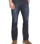 For your everyday casual wear, here are these dark wash classic fitted Joe's Jeans.