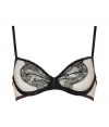 Dainty and enticing, this lace-laden La Perla bra will add a sexy kick to any look - Underwire, soft cups, satin trim, adjustable straps, back hook and eye closures - Perfect under evening ensembles or pared with matching panties for stylish lounging