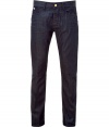 These Marc Jacobs dark wash jeans feature the classic five-pocket look with modern styling - Five-pocket silhouette, dark wash, slim fit - Pair with a plaid button down, a blazer, and trainers for casual-cool