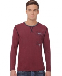 Layer on the fun with this long sleeve t shirt from Buffalo David Bitton.