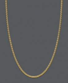 Cross your heart. Worn long or short, this 14k gold lariat-style wheat chain necklace shows your sweet side with a smooth heart pendant. Approximate length: 16 to 20 inches.