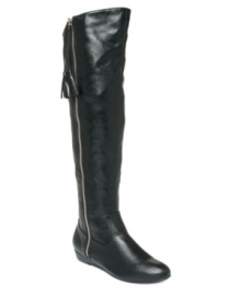 Tall and beautiful. Rampage's Cascada boots are gorgeous and sleek with a full-length zipper that stretches up the inside.