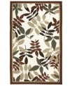 Beautiful scattered leaves in autumnal hues make this Aberdeen accent rug from Bacova the perfect addition to your decor, featuring a special woven loop construction for unique texture. Finished with skid-resistant backing.