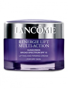 Created specifically for dry skin. With time, alterations in the skin's structure can affect firmness causing the skin to lose its youthful quality. A visible improvement in skin tightening helps restore skin's youthful look. Rénergie Lift Multi-Action features Multi-Tension technology, designed to target skin layers. In 4 weeks, the skin appears younger and firmer. It feels tightened, as if lifted. All facial zones appearvisibly rejuvenated. *Based on 4 ingredients tested separately in-vitro.