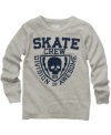 He'll skate through the day in comfort with this graphic thermal shirt from Osh Kosh.