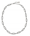 Pave your own brand of fashion with this shimmering station necklace from Lauren Ralph Lauren. The diamond-linked design shines with crystal accents. Crafted in rhodium-plated brass. Approximate length: 18 inches + 2-inch extender.