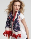 Tory Burch Tache Print Square Scarf