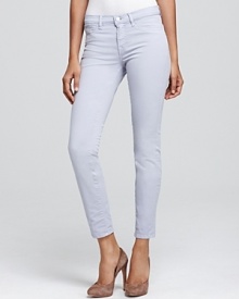 These J Brand skinny jeans deliver the season's must-have colored denim trend in a soft, pastel hue.