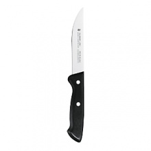 Versatile and durable, this utility knife retains its sharpness over time and features riveted handles.