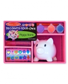 Saving money is fun with this appealing little piggy. A rubber stopper on its belly means you never have to break the bank! A perfect activity for kids' parties or rainy days.