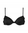 Turn up the heat in this super sexy push-up bra from D&G Dolce & Gabbana - Adjustable straps with logo detail, padded cups, scalloped trim, front bow detail - Pair with matching panties or chemise for a sexy lounge look