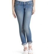 Levi's does denim right in this skinny leg style, designed with a good dose of fading and a great light wash!