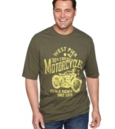 Ready to ride? This big and tall graphic tee from Izod will rev up your weekend look.