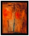 Spark new excitement in modern interiors with the explosive shades of Amber. Streaks of fiery orange, burnt yellow and black collide on this dramatic canvas print by Michelle Oppenheimer.