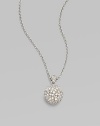 EXCLUSIVELY AT SAKS.COM. A sparkling pavé crystal shines on a delicate chain.Crystals Rhodium plated Chain length, about 16 with 2 extender Pendant diameter, about ½ Lobster clasp Imported