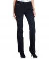 Style&co. Jeans gives this black bootcut denim a bright boost with shiny studded detail at the pockets.