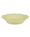 With fanciful beading and a feminine edge, this Lenox French Perle pasta bowl has an irresistibly old-fashioned sensibility. Hardwearing stoneware is dishwasher safe and, in a soft pistachio hue with antiqued trim, a graceful addition to any meal. Qualifies for Rebate