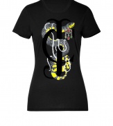 Work an edge of rock n roll attitude into your outfit with Juicy Coutures snake embellished logo tee - Round neckline, short sleeves - Slim fit - Pair with matching pants, favorite jeans, or mini-skirts