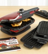 Smart. Healthy. Fast. Now you can prepare delicious, low-fat entrees in minutes. The Next Grilleration by George Foreman is ideal for creating sensational panini, jumbo waffles, grilled cheese, stacks of pancakes and so much more. Model GRP90WGR.