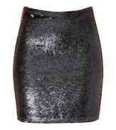 An exquisitely glamorous take on hard-edge elegance, Iros two-tone sequined skirt is a must for rocker-chic looks - Exposed metal back zip - Form-fitting - Style with tees, edgy leather jackets, and flawless flats for day, or dress up with feminine tops and statement heels for night