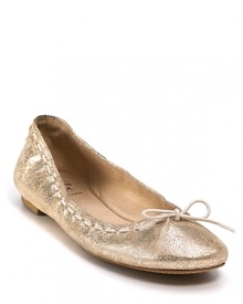 DIANE von FURSTENBERG's metallic leather flats are style magic. Wear to add sparkle to denim or glamour to dresses.