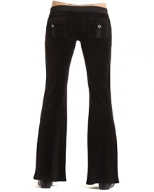 Snap-patch back pockets lend a utility-inspired feel to Juicy Couture's signature velour lounge pants.