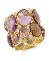 Indulge your taste for statement sparkle with this gold vermeil and amethyst ring from Chrislu. It's instant eye-candy.