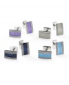 Pull together your look with the subtle polish and pop of color of these modern cufflinks from Nautica.