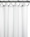 Keep your bathroom floor dry with this Fitted shower curtain liner from Charter Club. Features contour sides to mold to the shape of your tub and suction cups and magnets for a tight fit. With reinforced rust-resistant grommets.