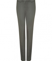 Inject instant sophistication to your workweek look with these urbane-cool trousers from Hugo - Flat front, belt loops, slim fit, off-seam pockets, back welt pockets - Style with a blazer, a sleek button down, and oxfords