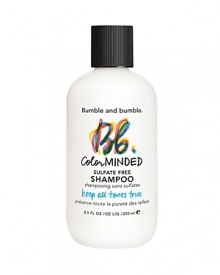 Ultra-mild, sulfate free cleansing that protects color integrity, prevents color fading and helps to eliminate color washout Gently cleanses; helps prevent color fading; helps eliminate color washout; keeps all tones true three ways: VIBRANCY Color Minded color preserving complex locks color in with a web of polymers to keep even hardest-to-keep tones as rich as the day of your service.HUE Water slips into unsealed cuticles to begin haircolor leach as soon as the first wash. Color Minded color preserving complex prevents fade by locking water out to keep haircolor from slipping away.LUMINOSITY Color Minded seals in shine and smoothes the cuticle to make haircolor glow; styling products smooth frizz, fight humidity and add lustre and healthy-looking luminosity (like a finishing coat). 