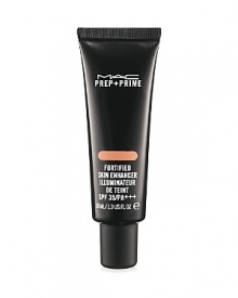 A tinted skin primer formulated with soft-focus powders to help even out skin tone and add radiance. Lightweight and invisible, it goes on under foundation or powder for a naturally perfect look and subtle glow. Helps protect against pollution and UV rays. Available in four tints: Illuminate adds radiance to a sallow complexion; Neutralize calms a red, blotchy complexion; Adjust brightens dull skin; and Recharge adds a little boost to any dull complexion. Fragrance free.