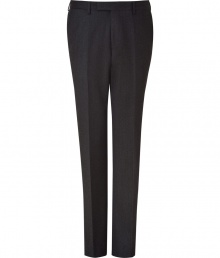 Inject instant elegance into your work or play look with these luxe cashmere-blend pants from Baldessarini - Flat front with button tan, belt loops, off-seam pockets, back welt pockets with buttons, straight leg with crease details - Style with a matching blazer or a cashmere pullover