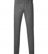 Stylish pants made ​.​.of cement grey vintage cotton - Slim, casual chino fit with a slim leg and slightly lower rise - A great, cool alternative to jeans - Wonderfully comfortable and lightweight - Extremely versatile: for work, leisure with a shirt, pullover, jacket - Suitable for leather shoes or sneakers