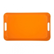 Bright colors and easy carrying handles make this melamine tray a summer-must. Use it to tote items back and forth from the grill or as a serving piece.