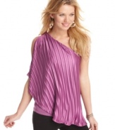 Drape this pleated top from Pretty Rebellious over your number one jeans for a fluid look that's uniquely you!