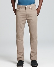 A fresh alternative to jeans, these Khaki pants from BOSS Black boast a flattering high waist and relaxed fit.