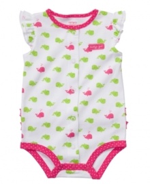 She'll stay comfy and be ready to have a whale of a time in this darling bodysuit from Carter's.