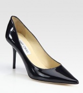 Subtle sophistication-- patent leather design with a timeless point toe and substantial heel. Self-covered heel, 3½ (90mm)Patent leather upperLeather liningBuffed leather solePadded insoleMade in ItalyOUR FIT MODEL RECOMMENDS ordering one size up as this style runs small. 