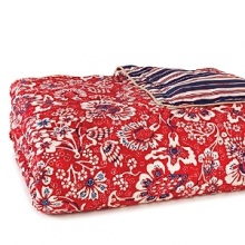 With a spirit that recalls the vibrant beauty of the French countryside, batik sunflowers, rustic calico and vintage ticking stripes, Lauren by Ralph Lauren's Villa Martine collection is delightfully executed in a palette of fresh red, white and blue for bucolic style that lends a summery mood to any décor.