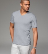 Stick your neck out. This V-neck T shirt from INC International Concepts gives you a little more room to move.