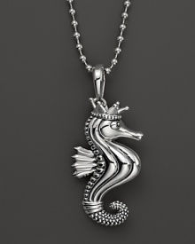 A playful sea creature dangles from a sterling silver ball chain on this everyday necklace from Lagos.