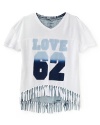 Flowers By Zoe Girls' Love 62 Fringe Tee - Sizes S-XL