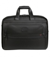 Designed with business in mind, this carry-on expands to fit the essentials for work and life. Crammed with organizational features, such as a removable accessory pouch and numerous organizer pockets, this case keeps track of your cargo, so you can focus on bigger things. Tumi quality assurance warranty.