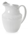 With embossed scrolls and fluting in hard dolomite, this neoclassical Italian Countryside pitcher from Mikasa brings the ease of sunny Italy to informal entertaining.